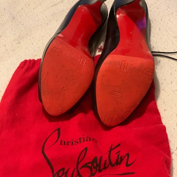 Christian Louboutin , Black Peep Toe Size 7 - Picture 2 of 8